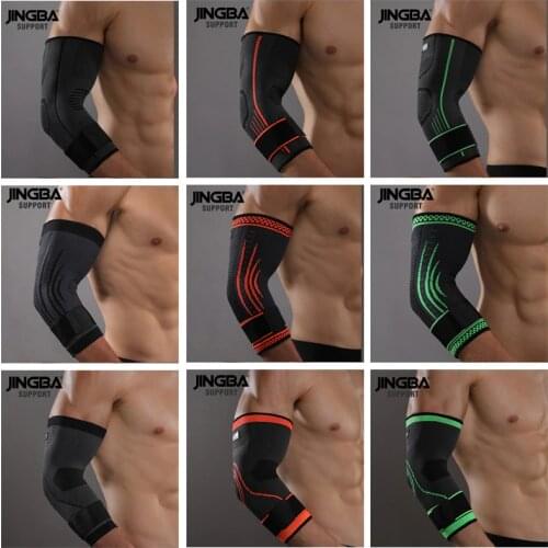 JINGBA SUPPORT 1PCS Compression Elastic Nylon Basketball Elbow brace volleyball elbow protector support Bandage Elbow pad Safety