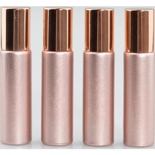 10pcs 10ml Roll On Roller Bottle Glass Oil Bottles Skin Care Tool Storage Bottle Metal Gemstone Empty Gemstone Roller Containers