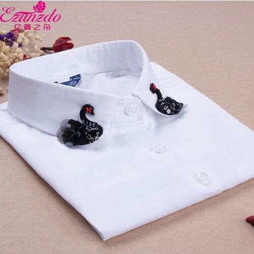 100% womens cotton shirt collar shirt collar false collar female peter pan collar decoration