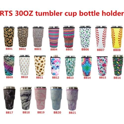 2PCS Neoprene Insulated Sleeves Cup Cover Cooler Holder for 30oz Tumbler Cup Can Cover Tumbler Cup Yeti Cooler