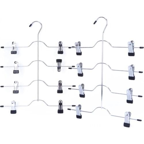 4 Layers Stainless Steel MultiFunctional Clothes Hangers Pants Storage Hangers Cloth Rack Multilayer Storage Cloth Hanger famous