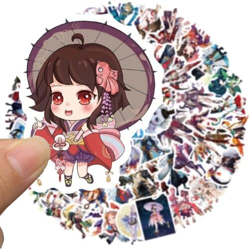 50Pcs Cartoon Game Anime Onmyoji Stickers for Laptop Luggage Suitcase Skateboard Waterproof Yin-Yang Division Stickers Pegatinas