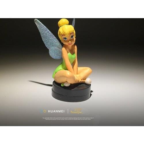 7cm Original Disney Tinker Bell Flower Fairy Peter Pan Princess Action Figure Collectible Model Toy With Box