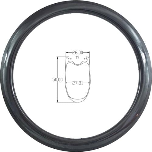 700c 50mm clincher tubeless U shape road bike carbon rim 26mm wide basalt brake UD 3K 12K Twill 16 18 20 21 24 28 32 Holes