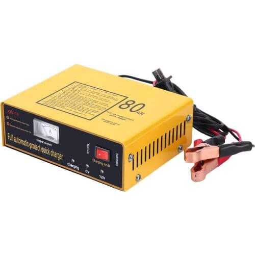 140W Full Automatic-protect Quick Charger 6V/12V 80AH Automatic Intelligent Car Battery Charger Negative Pulse