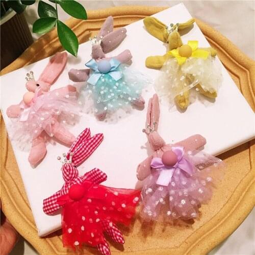 3Pcs Shiny Mesh Kawaii Rabbit Bowknot Applique for DIY Clothes Shoes Hat Headwear Clips Crafts Decor Patches