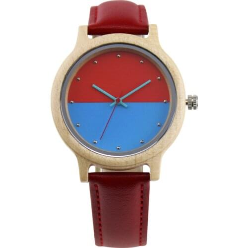New Fashion Two-color Stitching Candy Color Wooden Watch Silicone Bangle Watch Mens Womens Quartz Wristwatches Relojes Hombre