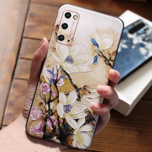 For Fundas Samsung Galaxy S20 Plus Ultra FE Cases For Samsung Galaxy S20FE S20 FE EF Case 3D Flowers Men Women Phone Case Cover