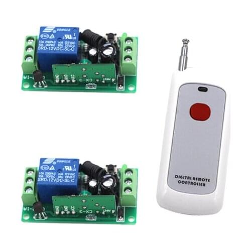 DC9V/12V/24V RF Wireless Remote Control Remote Receiver System (Transmitter and Receiver) Top 315/433MHZ
