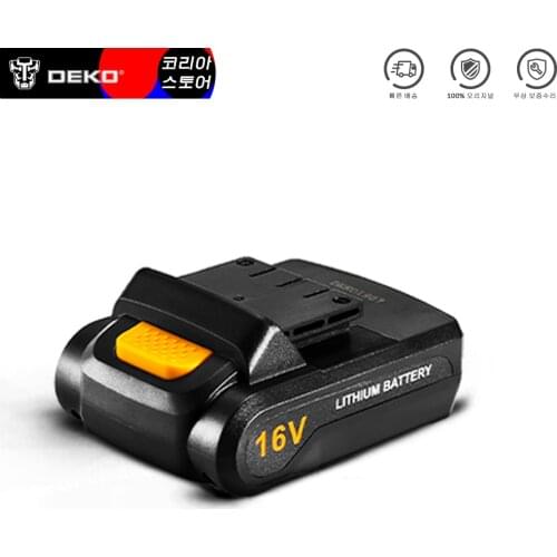 DEKO Battery16V 16V Lithium Ion Battery Pack for Loner 16V Cordless Drill