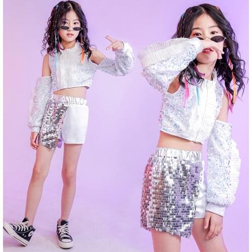 Childrens Jazz Dance Sequin Costumes Childrens Girls Dance Trendy Clothes Korean Girl Models Catwalk Fashion Fashion