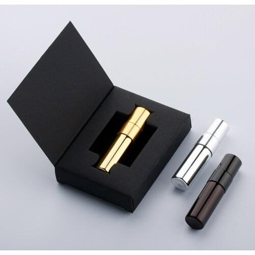 50 Pcs/Lot 3ml Perfume Bottle Atomizer Collocation Package Box White or Black Spray Bottle Gift