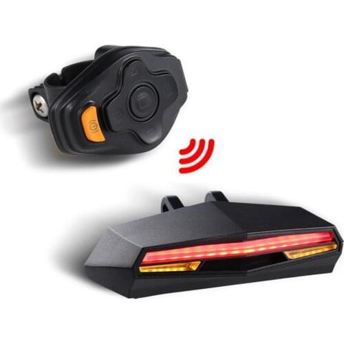 Bicycle Bike Light USB Rechargeable Tail Light LED Warning Rear Lights Cycling Smart Wireless Remote Control Turn Signal Lamp