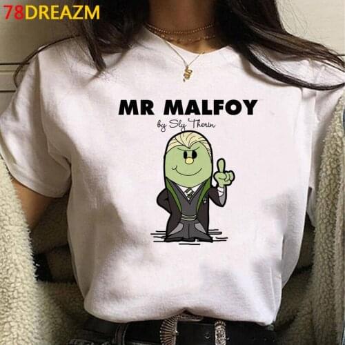 Draco Malfoy clothes t-shirt women vintage ulzzang print casual white t shirt clothes t shirt harajuku plus size