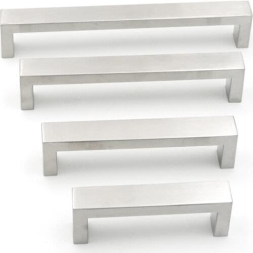 Kichen Cabinet Drawer Handles Knobs Brushed Nickel 2"~11.3"Bathroom Cabinet Door Handles Furniture Office Desk Drawer Pulls Home