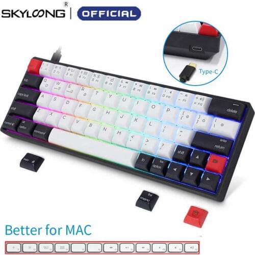 SKYLOONG AK64S Gaming Mechanical Keyboard Hot Swap PC Gamer Wireless Bluetooth Keyboard PBT Keycaps Better For MAC Laptop Tablet