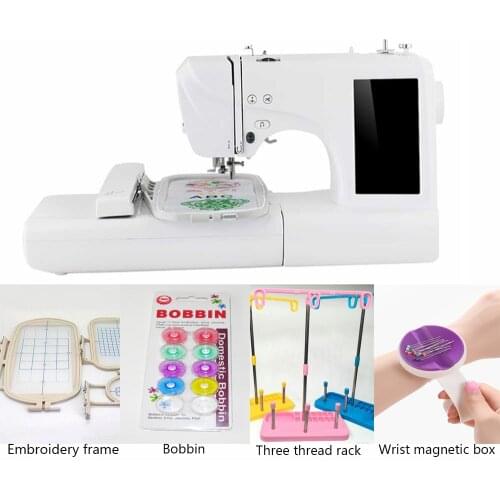 INNE Embroidery Machine Small Computerized Automatic Multi-Function Sewing Mechanical Portable DIY Clothes Digital Electric Tool