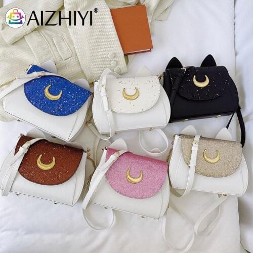 Fashion Women Color Patchwork Shoulder Bag Casual Ladies Cat Shape PU Handbags Outdoor Travel Crossbody Messenger Bag