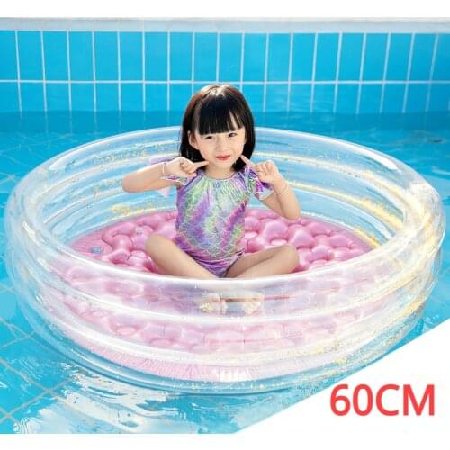 Inflatable Sequin Swimming Pool Children Large Pink Girls Round Swimming Pool Floating Air Cushion Bathtub
