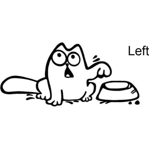 Funny Cat Feed Me Car Stickers Waterproof Decal Laptop Suitcase Motorcycle Auto Sunscreen Decoration PVC,14cm*6cm