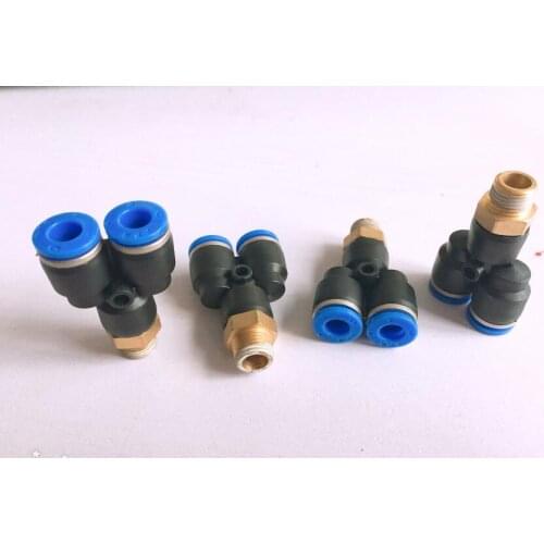 10pcs Y Shaped Pneumatic Fitting PX6-01 PX6-02 PX6-03 PX6-04 air pipe quick joint Pneumatic Components 3 Way