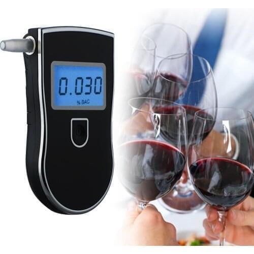 Professional Digital LED Breath Alcohol Tester Breathalyzer AT818 + 5pcs mouthpieces