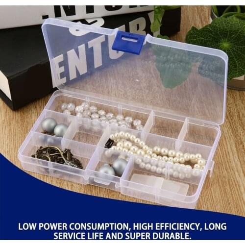 10/15/28/36 Slots Clear Plastic Empty Storage Box for Nail-Art Manicure Tools Jewelry Bead Display Storage Case Organizer Holder