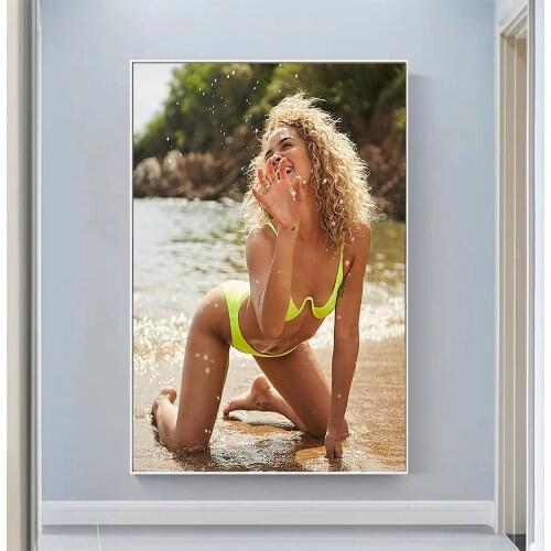 Silk Cloth Wall Poster Jasmine Sanders Sexy Model Star Art Home Decoration Gift