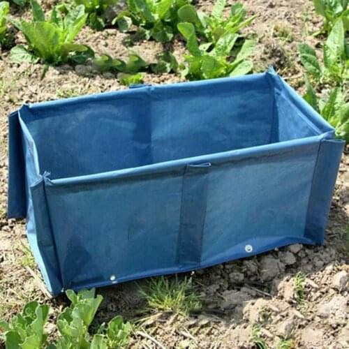 Blue Sturdy Heat-resistant Large Capacity Growing Bag Rectangular Growing Pouch Heat-resistant for Vegetable