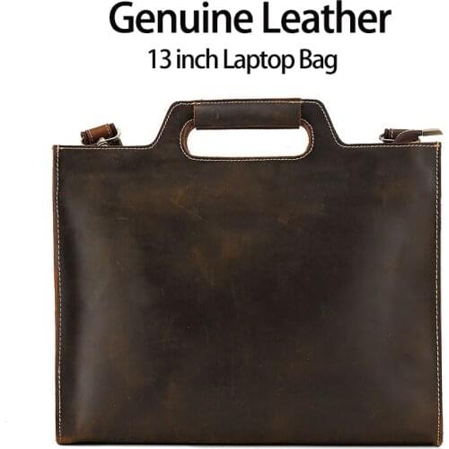 Genuine Leather Laptop Bag Handbag For MacBook Pro 13 A2338 A2289 A2251 Business Notebook Bag 13 inch A1989 A1706 A1708 A2337