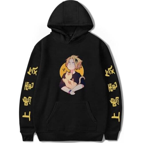 My Hero Academia Hoodies Denki Kaminari Sweatshirt Casual Oversized 4XL Pullover Women Men Streetwear Tracksuit 2021 Top Sweater