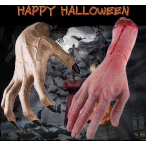 Halloween Decoration Devils Claw Ghost Hand Bloody Arm Hand Monster Zombie Hand Home Party Halloween Decor Trick Horror Props