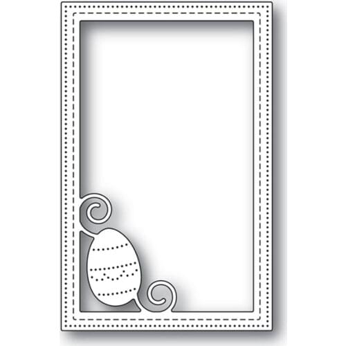 Decorated Egg Stitched Frame Metal Cutting Dies New Diy Emboss Stencil Scrapbooking Dies For Card Making 2021