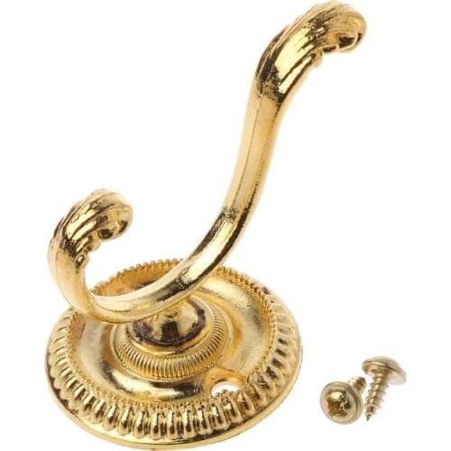 Vintage Retro Clothes Dual Hook Hat Bag Coat Organizer Wall Mounted Door Hangers