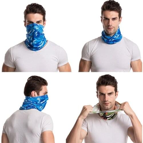 Military Hiking Scarves Men Polyester Breathable Collar Windproof Anti UV Neck Cover Face Mask Fishing Hunting Cycling Bandana