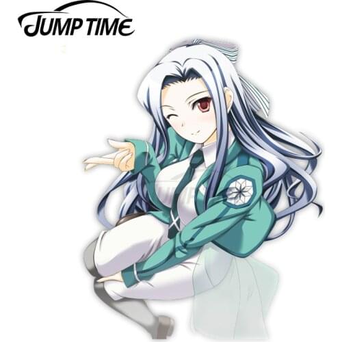 Jump Time 13x12cm For Mahouka Koukouno Rettousei Saegusa Mayumi Vinyl Car Stickers Decoration Windows Bumper Trunk VAN SUV Decal