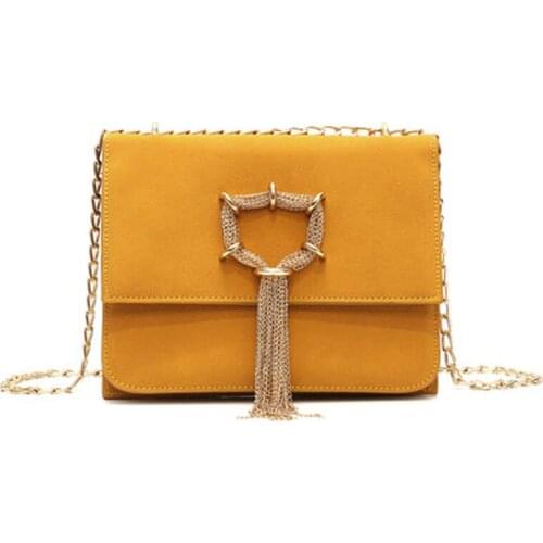 Womens Designer Handbag 2021 Retro Fashion Quality Matte Leather Women bag Tassel Chain Shoulder Messenger Bag Crossbody bags