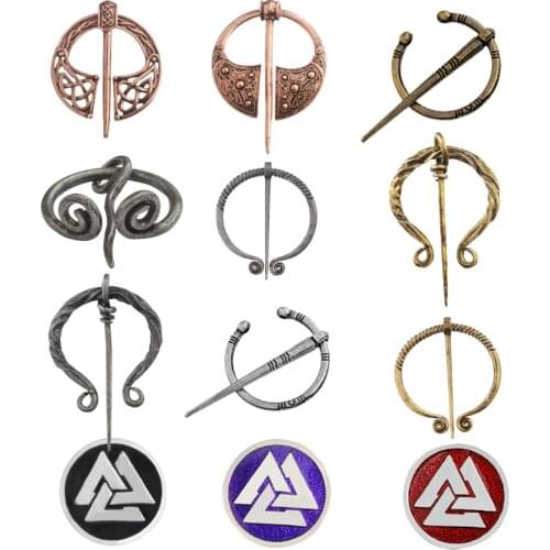 Women Men Hand Forged Medieval Norse Runic Viking Jewelry Vintage Wulflund Belt Buckles Viking Cloak Brooch Cloak Pin
