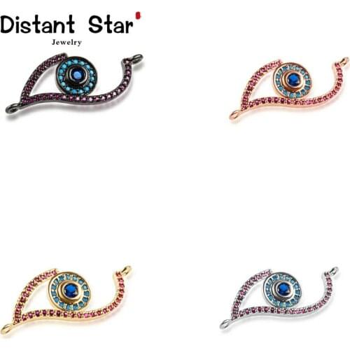 1.2*0.5in exquisite Diy jewelry bracelet necklace making handmade accessories brass zirconia bracelet connector crystalFinding