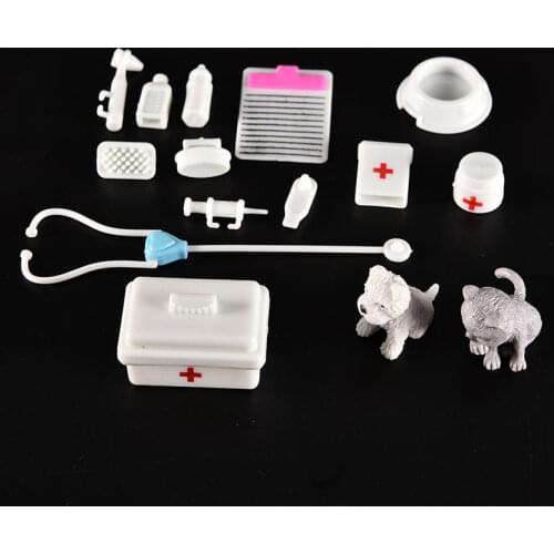 1 Set Doctor Nurse Medical Role Plays For Barbie Mini Plastic Popular Decor Puzzle Science Educational Toy