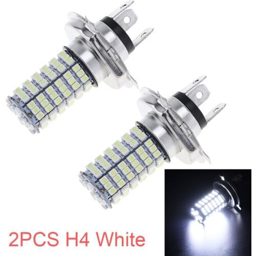 1 Pair White HB2 3528 H4 9003 120-SMD High Low Beam LED Fog Light Headlight Lamp 360 Degree Car Fog Light For Car Vehicle