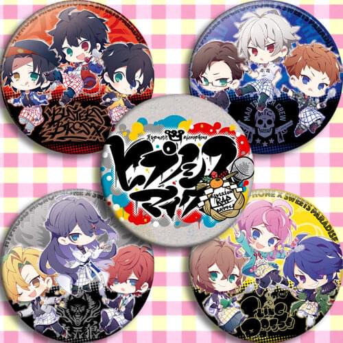 1pc 58mm Making the rap project HypnosisMic Division rap Battle anime badges Brooch