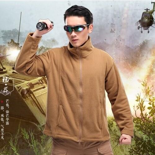 2018 New Men Winter Military Fleece Jacket Warm Tactical Jacket Mens Thermal Jacket Coat Army huntingClothing lining Plus Size