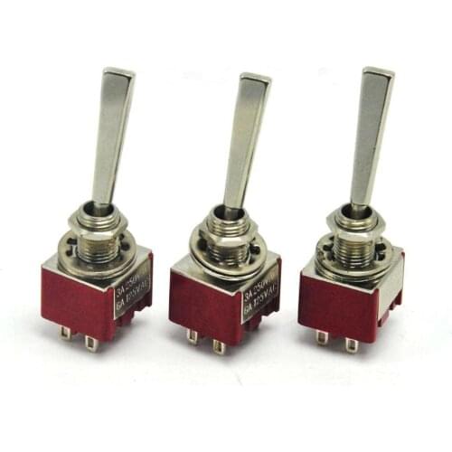 3pcs Toggle Switches for Amplifier DAC Long Flat Handle/Amplifier Chassis Tube