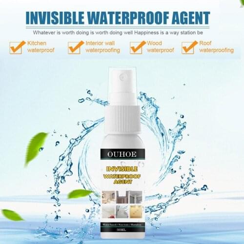 30/100ml 1pc Toilet Penetrating Nano Transparent Spray Tile Glue Glue Roof Wall Waterproof Coating Mending Exterior Leak W1L0