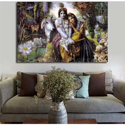 5D Full diamond painting Hindu God Radha Krishna Love 2 Diamond embroidery on the photo diamond mosaic Cross Stitch home decor