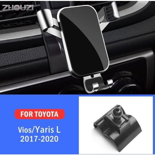 Car Mobile Phone Holder Mounts Stand GPS Gravity Navigation Bracket For Toyota Vios Yaris 2017 2018 2019 2020 Car Accessories