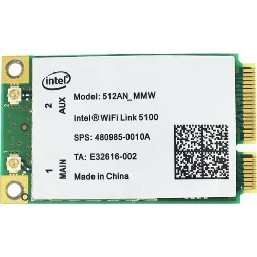 New Intel Original Wifi link 5100 512AN_MMW Wireless PCI-E 300Mbps Wifi Dual band 2.4G/5Ghz Mini Card Fit for Dell Asus Acer