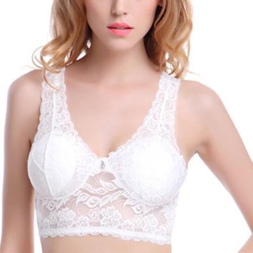Bralette sexy lingerie plus big size bras for Women push up lace underwear brassiere intimates underwire minimizer #A