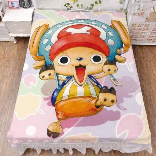Coscase Anime ONE PIECE Hancock Roronoa Zoro Nami Sanji Chopper Monkey D Luffy Milk Fiber Bed Sheet Flannel Blanket Summer Quilt